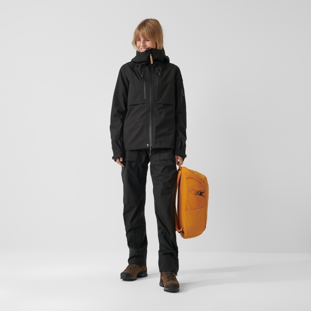 Fjällräven Keb Eco-Shell Waterproof Hooded Rain Jacket Black Women’s Small - Picture 10 of 16